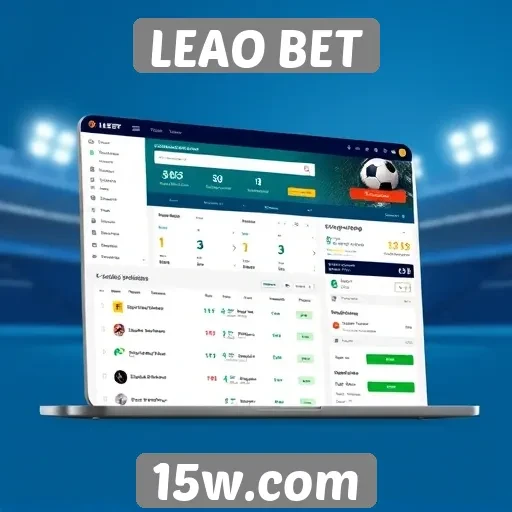 Interface do usuário no site Leão Bet